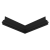 Угол внешний 90° Flexy FLY 02, 20х20 см, чёрный - 3D Угол внешний 90° Flexy FLY 02, 20х20 см, чёрный - 3D