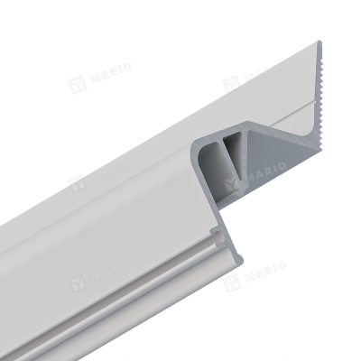 Профиль Flexy FLY 02 (ПФ8406) Парящий, белый под вставку (2м), без вставки - 3D