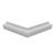 Угол внутренний 90° Парсек ПК6У, 20х20 см, белый - 3D, вид 2