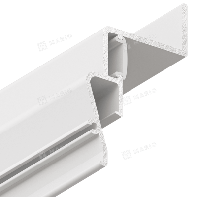 Профиль Alteza Contour-Pro LED, парящий под вставку, белый (2м) - 3D, в сборе