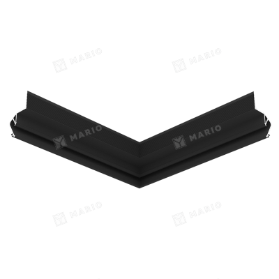 Угол внешний 90° Flexy FLY 02, 20х20 см, чёрный - 3D