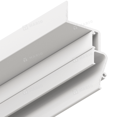 Профиль Alteza Contour-Pro LED, парящий под вставку, белый (2м) - 3D, в сборе, 2