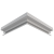 Угол внутренний 90° Flexy FLY 01, 20х20 см, белый - 3D, вид 2