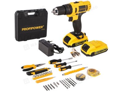 Аккумуляторная дрель-шуруповерт ProfiPower DW-18BT, T0054 - вид 2