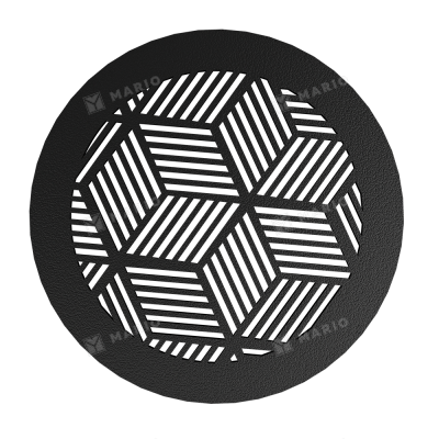Решётка магнитная, металлическая К-09, чёрная - 3D