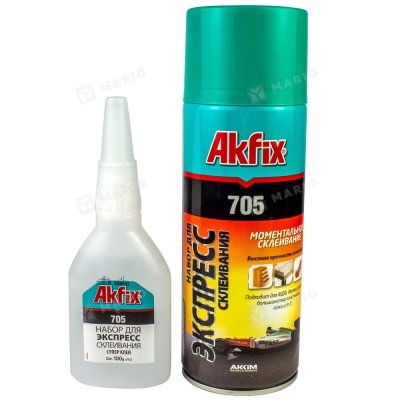 Суперклей Akfix 705, 100г+400 мл